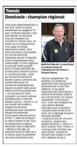 Michel Wender champion de tennis